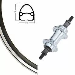 Roland Hinterrad 26" FW Schwarz Euroline, Alunabe