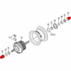 Shimano Vorderrad-Hutmutter DH3N20 Nabendynamo