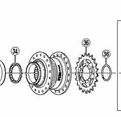 Shimano Hinterrad-Hutmutter 3/8" Für SG-4R31/4C30/7R40/41/42/7C21