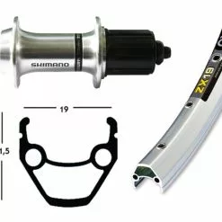 H-Rad 28x1.75 RM30 8/9-fach SSP 36L Exal ZX 19 Silber Niro-Spei.(2x 2,34)