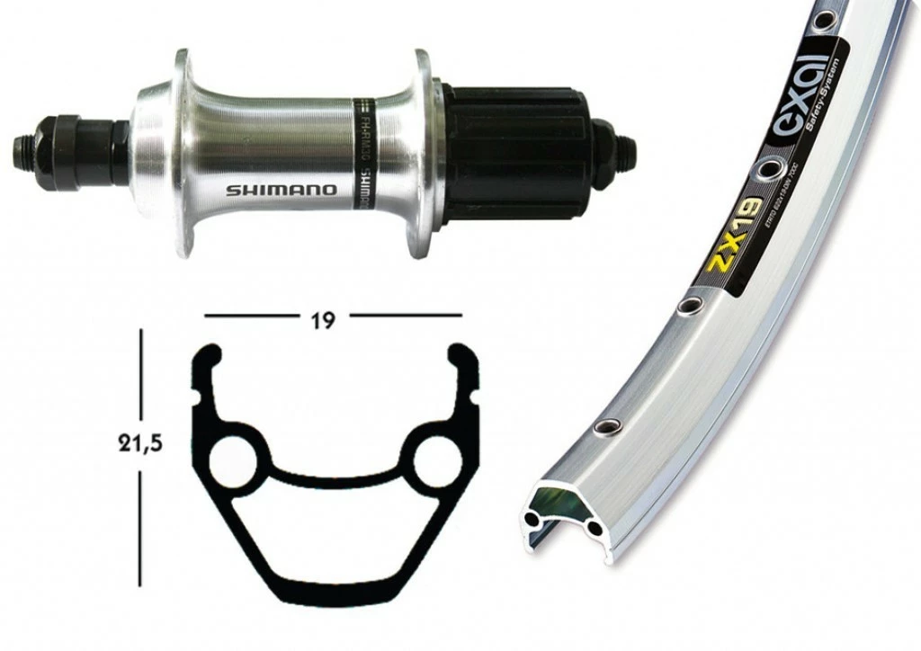 H-Rad 28x1.75 RM30 8/9-fach SSP 36L Exal ZX 19 Silber Niro-Spei.(2x 2,34)