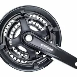 Shimano Kurbelgarnitur FC-TY701 Vierkant 6/7/8-fach 42-34-24 Zähne Schwarz 170mm Kurbel