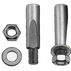 Schwarz Kurbelkeil 9,5 Lange Fläche