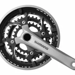 Shimano Kurbelgarnitur MTB FC-T551 3x10 48-36-26 Zähne Silber 175mm Kurbel