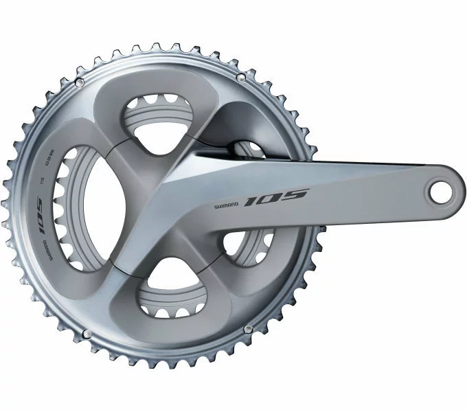 Shimano Kurbelgarnitur 105 FC-R7000 2x11 52/36 Zähne 170mm Silber