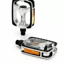 XLC City-/Comfort-Pedal PD-C03 Alu, Gummiauflage, Silber/schwarz Paar