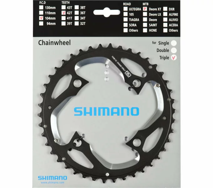 Shimano Kettenblätter DEORE XT FC-M780 42 Zähne (AE)