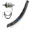 Wiener Bike Parts Hinterrad 28" Nexus 7 Silber ZX19 Komplett Gespeicht Schwarz